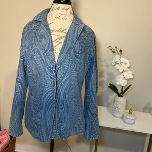 Solitaire Women's Blue Paisley Jacket